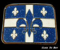 Quebec Flag Belt Buckle - Boucle De Ceinture Drapeau Quebequois