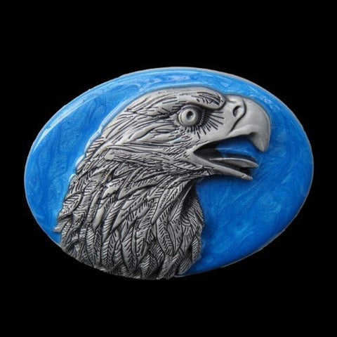 Eagle Oval Solid Brass Belt Buckle : : Clothing, Shoes