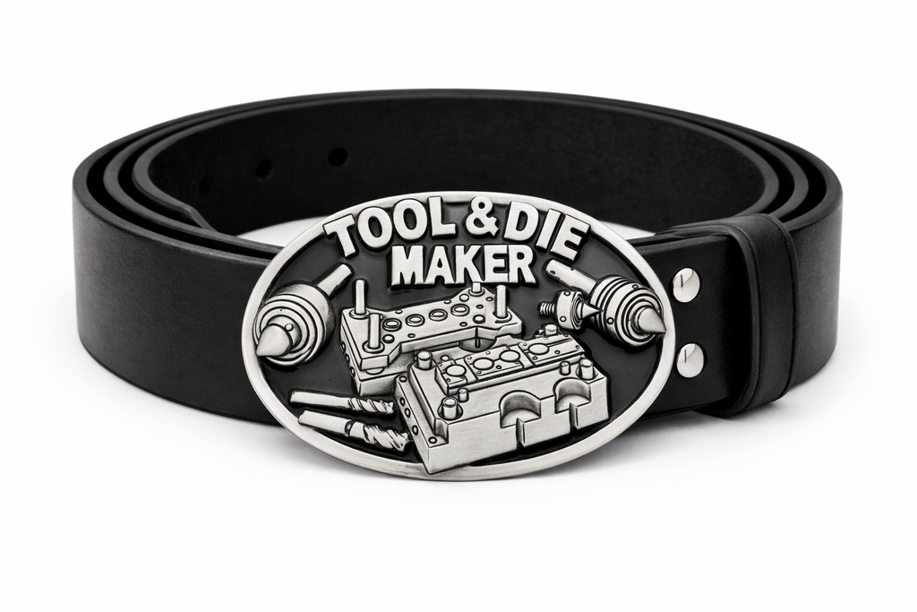 Herramientas de hebilla de cinturón, fabricante de fundición a presión, taller de maquinista, hebillas profesionales, cinturones