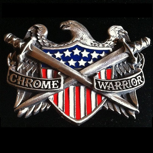 Belt Buckle Eagle American Flag Warrior Shield Cross Swords