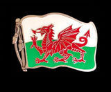 Flag of Wales Y Ddraig Goch Welsh The Red Dragon Belt Buckle