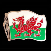 Flag of Wales Y Ddraig Goch Welsh The Red Dragon Belt Buckle