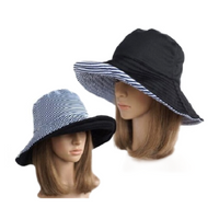 Women's Summer Reversible Hat Travel Sun Folding Hats Beach Broad Brim Cap