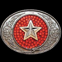 Star Cowboy Cowgirl Rodeo Glitter Western Belt Buckle Buckles