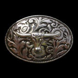 Belt Buckle Texas Longhorns Cow Steer Bull Cow Horns Buckles Belts