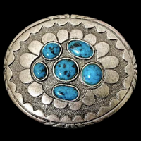 Native Art Hippie Blue Stones Americas Aztec Belt Buckle Buckles