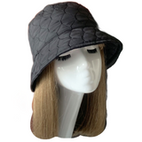 Women Soft Warm Winter Quilted Bucket Rain Hat Foldable Crushable Cap