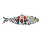 Ceramic Sardine Sardinha de Ceramica Made Portugal Wall Hanging Cork Back