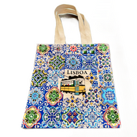 Lisbon Lisboa Portugal Yellow Tram Double-Sided Tote Bag - 100% Cotton Canvas