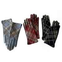 Women's Soft Warm Classic Tartan Plaid Check Pattern Smart Touch Screen Glove