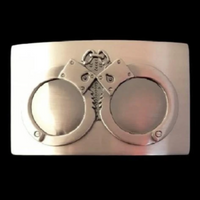 Police Handcuff Gun Protect Belt Buckle