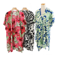Floral Duster Sheer Kimono Style Beach Cover Up One Size Summer Fashion