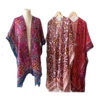 Floral Duster Long Sheer Kimono Style Beach Cover Up One Size Summer Fashion