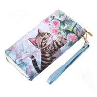 Kitten Cat Colourful Fashion Women's Zipper Clutch Wallet