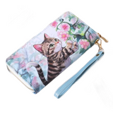 Kitten Cat Colourful Fashion Women's Zipper Clutch Wallet