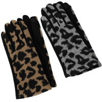 Women's Animal Print Cheetah Leopard Gloves Winter Fall Fashion
