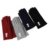 Women Winter Warm Fashion Gloves With Cats