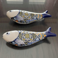 Portuguese Tiles Portugal Souvenir Ceramic Sardine Salt and Pepper Shakers