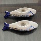 Portuguese Tiles Portugal Souvenir Ceramic Sardine Salt and Pepper Shakers