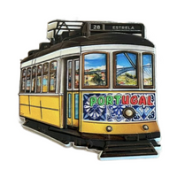 Portugal Estrela Lisbon Lisboa 28 Yellow Tram Portuguese Tile Souvenir Magnet