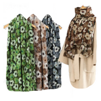 Ladies Top Quality Double Sided Floral Pattern Scarf Evening Shawl Warm Scarves