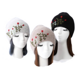 Bonnet en tricot léopard à imprimé animal sauvage