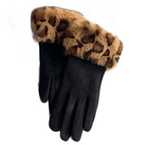 Gants de mode pour femmes, garniture en fausse fourrure, hiver automne