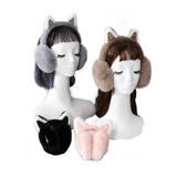 Cache-oreilles en fausse fourrure, grand cache-oreilles d'extérieur pour l'hiver avec oreilles