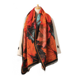 Ladies Quality Double Sided Pattern Mapleleaf Scarf Evening Shawl Fashion