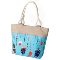 Dream Catcher Leaves Handbag Tote Shoulder Women's Gift Travel Beach Bag