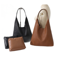 Large Woven Tote for Women Top-handle Shoulder Bag Hobo Bags Trendy Handbag