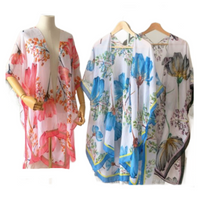 Floral Duster Sheer Kimono Style Beach Cover Up One Size Summer Fashion