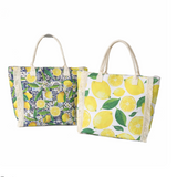 Lemons Large Capacity Handbag Shopping Travel Tote Shoulder Summer Beach Bag