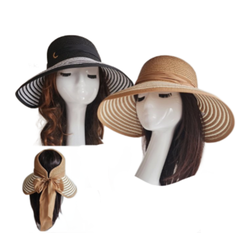 Wide Brim Floppy Straw Sun Hat with Buckle - Foldable Beach Hat Womens Sun Straw Hat - Foldable, Floppy Beach Hat main image 4