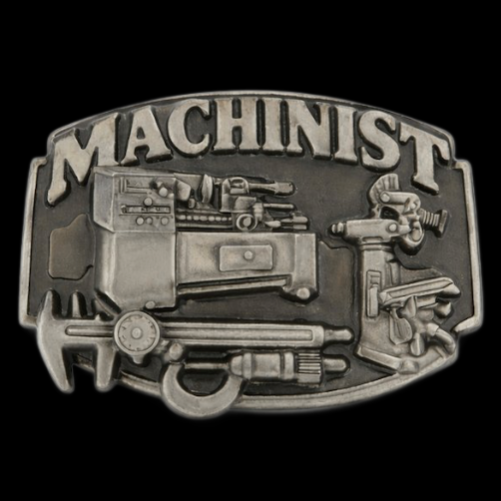 Machinist Belt Buckle Machine Operator Workshop Tool Work Profession Belts Buckles