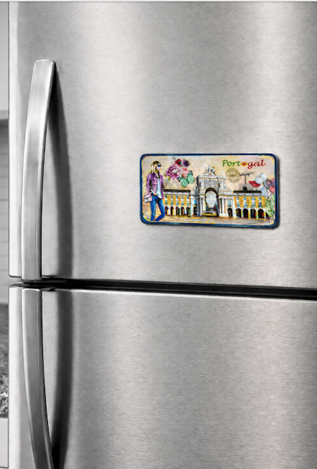 Lisbon Lisboa Portugal Magnet Souvenir Fridge Praca do Comercio Iman Frigorifico