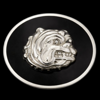Bulldog Dogs Spike Collar Animal Pets Belt Buckle