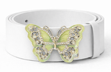 Boucle de ceinture papillon Papillons Boucles en strass vert