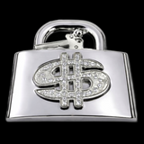Belt Buckle Dollar Sign Key Lock Safe Box Money Symbol Buckles & Belts