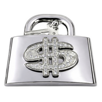 Hebilla de cinturón Signo de dólar Cerradura de llave Caja fuerte Símbolo de dinero Hebillas y cinturones