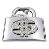 Belt Buckle Dollar Sign Key Lock Safe Box Money Symbol Buckles & Belts