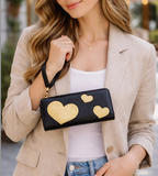 Wallet Hearts Fashion Women's Zipper Clutch