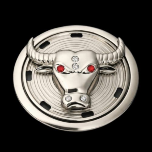 Boucle de ceinture de direction de vache, tête de taureau, Spinner rotatif, boucles légères