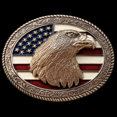 Eagle Belt Buckle American Flag Stars Stripes USA Flags Eagle's Head Belts & Buckles