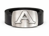 Initial A Letter Name Tag Monogram Chrome Belt Buckle Buckles