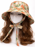 Chapeau de soleil à large bord, Protection UV pour femmes, chapeaux seau pliables à fleurs d'été