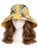 Chapeau de soleil à large bord, Protection UV pour femmes, chapeaux seau pliables à fleurs d'été