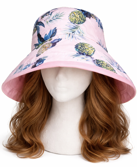Sun Hat Wide Brim UV Protection Women Summer Floral Foldable Bucket Hats