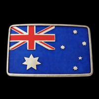 Australian Flag Belt Buckle Australia Aussie Down Under