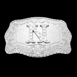 Lettre N initiale monogramme nom initiales lettres Alphabet grandes boucles de ceinture